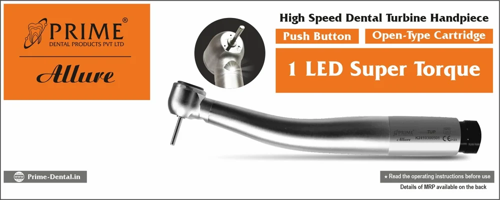 PRIME Allure High Speed Dental Turbine Handpiece – LED Super Torque